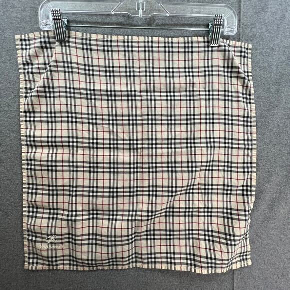 Burberry Plaid Women's Small Scarf Brown Tan - Picture 1 of 7